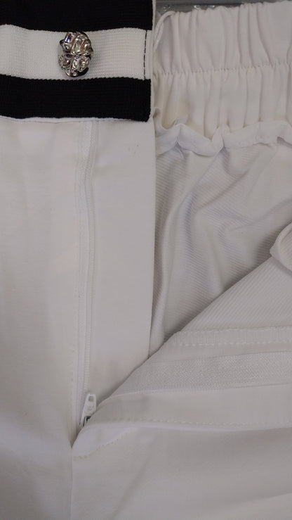 Street Casual szett: Kontrasztos crop top és bő szárú nadrág