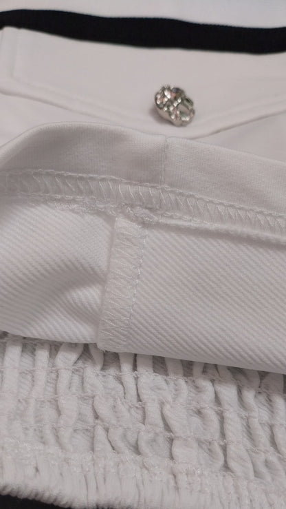 Street Casual szett: Kontrasztos crop top és bő szárú nadrág
